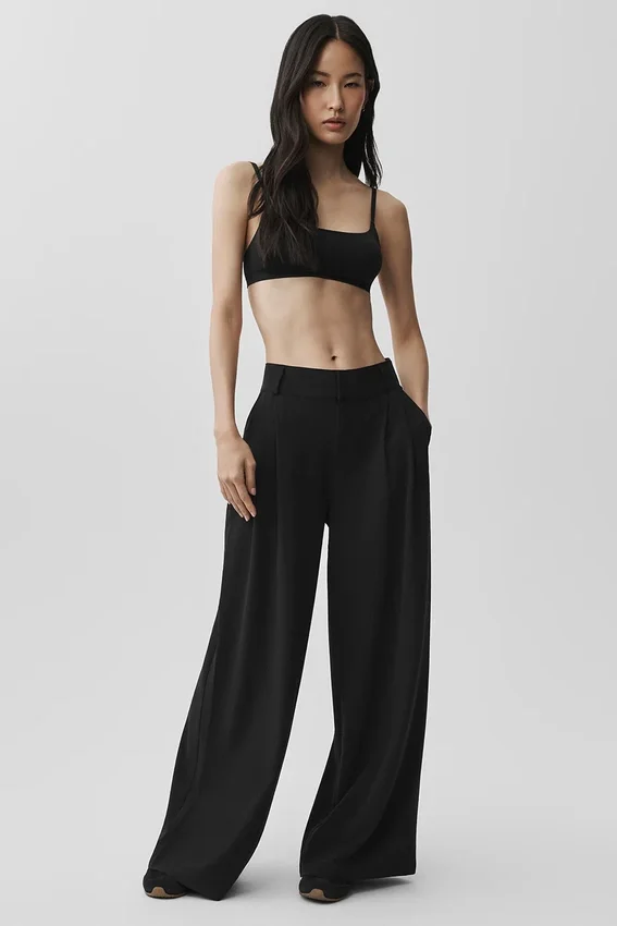 High-Waist Dreamscape Pantolon (Normal) - Siyah