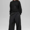 High-Waist Dreamscape Pantolon (Şort) - Siyah