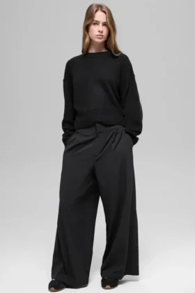 High-Waist Dreamscape Pantolon (Şort) - Siyah