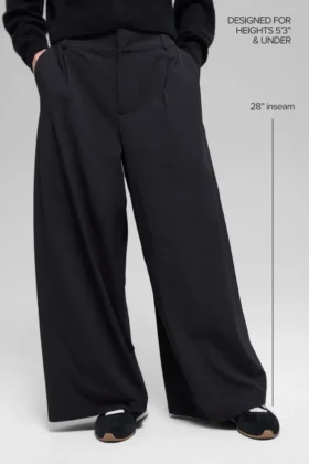 High-Waist Dreamscape Pantolon (Şort) – Siyah