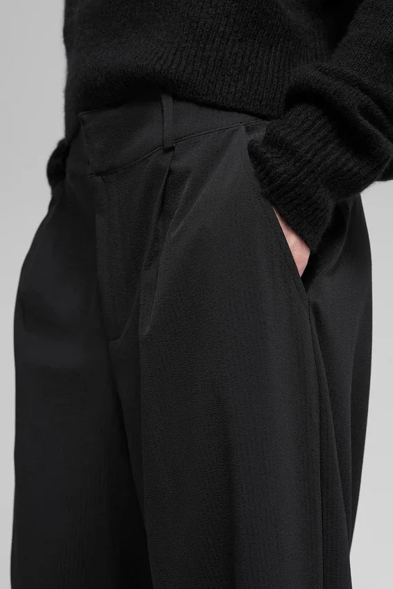 High-Waist Dreamscape Pantolon (Şort) - Siyah