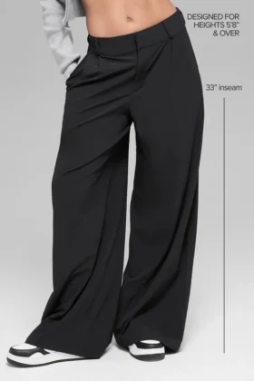 High-Waist Dreamscape Pantolon (Uzun) – Siyah