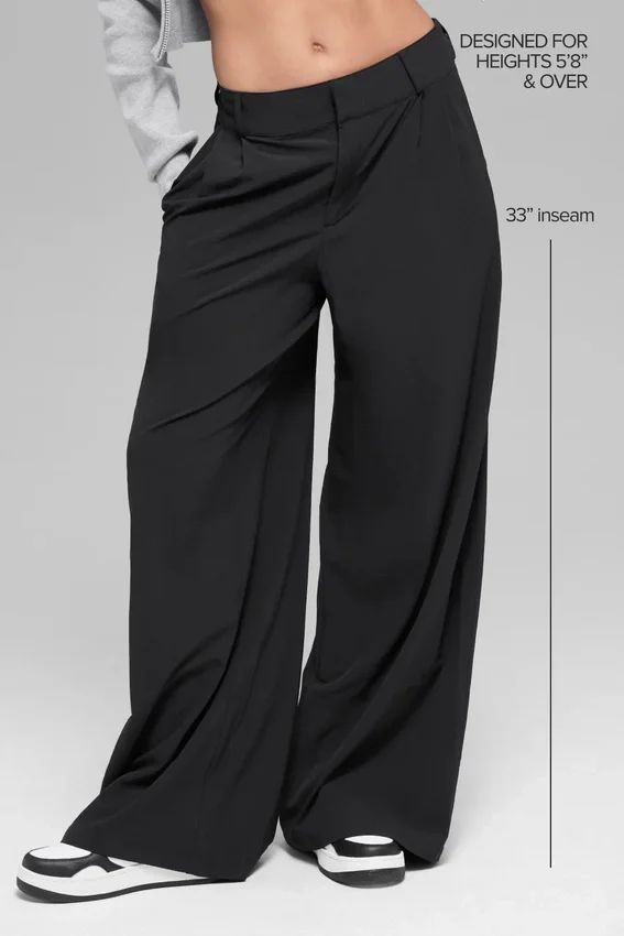 High-Waist Dreamscape Pantolon (Uzun) - Siyah