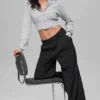 High-Waist Dreamscape Pantolon (Uzun) - Siyah