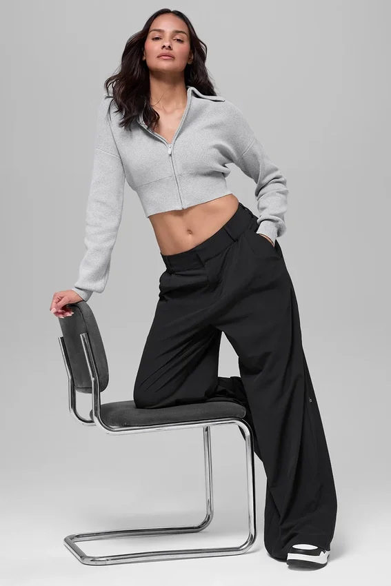 High-Waist Dreamscape Pantolon (Uzun) - Siyah
