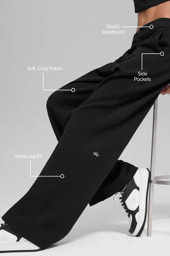 High-Waist Eşofman Altı - Siyah