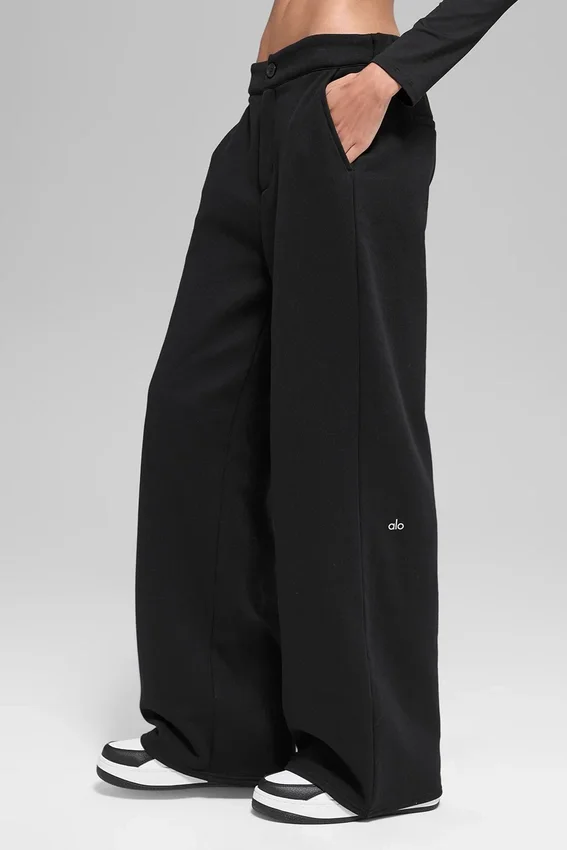 High-Waist Eşofman Altı - Siyah