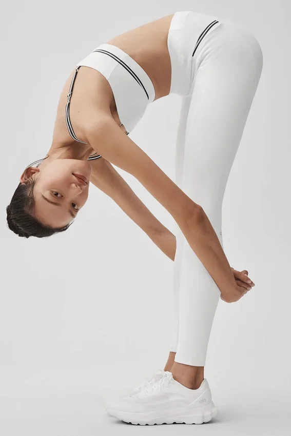 High-Waist Fast Track Legging - Beyaz/Siyah