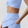 High-Waist Good Form Tenis Eteği - Açık Provence Mavisi