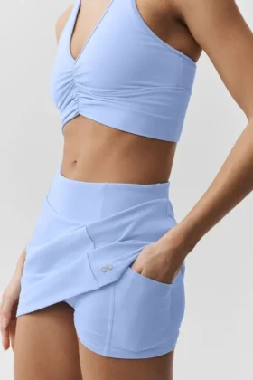 High-Waist Good Form Tenis Eteği – Açık Provence Mavisi