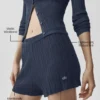 High-Waist High-Waist Kazak Sunlit Şort - Lacivert