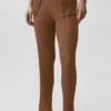 High-Waist High-Waist Sunlit Düz Paça Pantolon - Güneş Öpücüğü Kahverengi