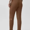 High-Waist High-Waist Sunlit Düz Paça Pantolon - Güneş Öpücüğü Kahverengi