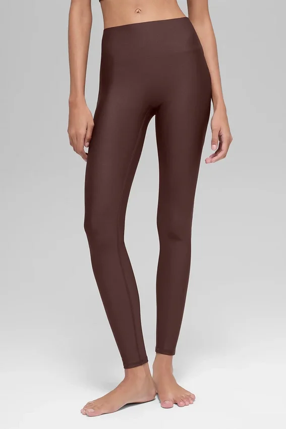 High-Waist Şık Tayt - Brownstone