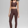 High-Waist Şık Tayt - Brownstone