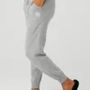 High-Waist Kaşmir Jet Set Pantolon - Güvercin Grisi Melanj