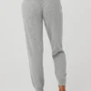 High-Waist Kaşmir Jet Set Pantolon - Güvercin Grisi Melanj