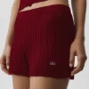 High-Waist Kazak Sunlit Şort - Yaz Romantizmi Kırmızısı