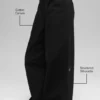 High-Waist Main Character Geniş Paça Pantolon - Siyah