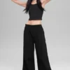 High-Waist Main Character Geniş Paça Pantolon - Siyah