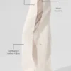 High-Waist Origin Geniş Paça Pantolon - Fildişi