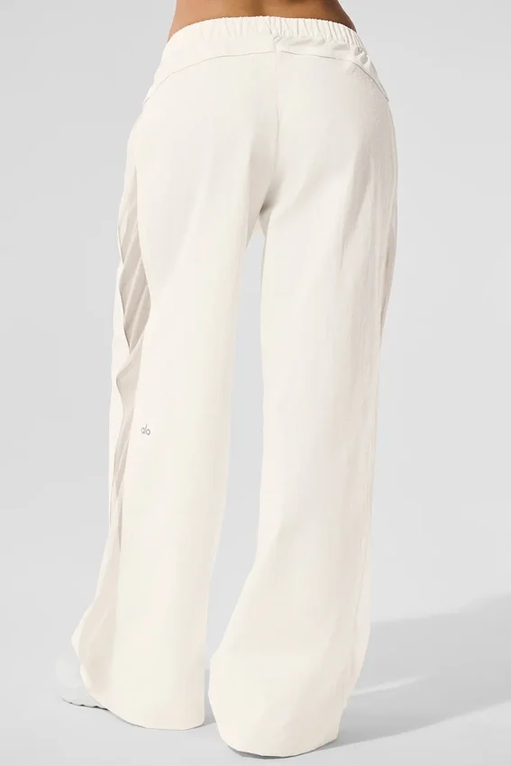 High-Waist Origin Geniş Paça Pantolon - Fildişi