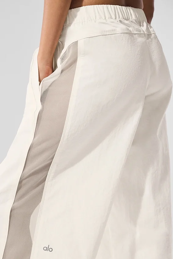 High-Waist Origin Geniş Paça Pantolon - Fildişi