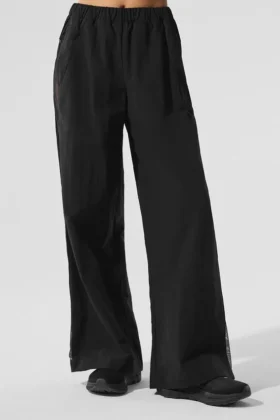 High-Waist Origin Geniş Paça Pantolon - Siyah