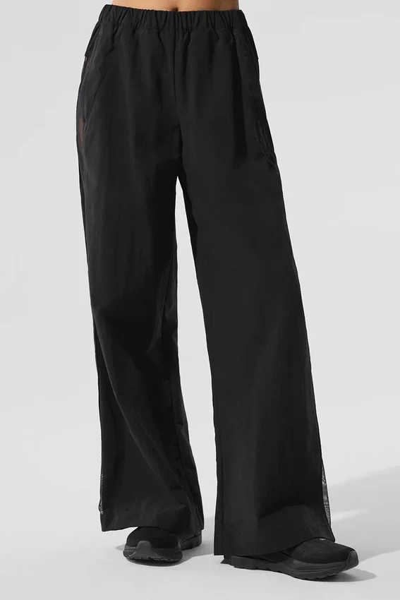High-Waist Origin Geniş Paça Pantolon - Siyah