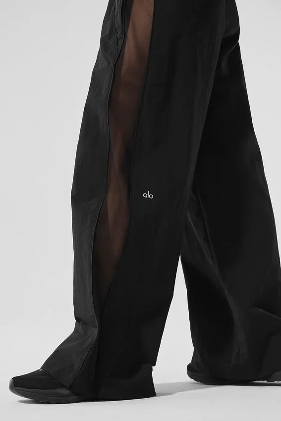 High-Waist Origin Geniş Paça Pantolon - Siyah