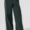 High-Waist Origin Geniş Paça Tayt - Kömür Yeşili