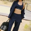 High-Waist Origin Geniş Paça Tayt - Lacivert/Siyah