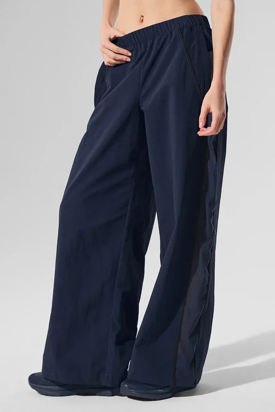 High-Waist Origin Geniş Paça Tayt - Lacivert/Siyah