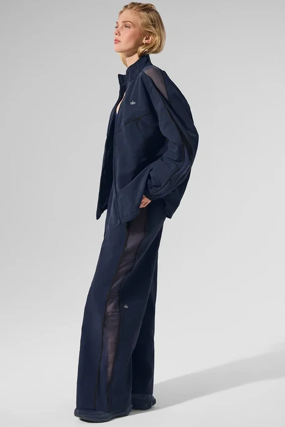 High-Waist Origin Geniş Paça Tayt - Lacivert/Siyah