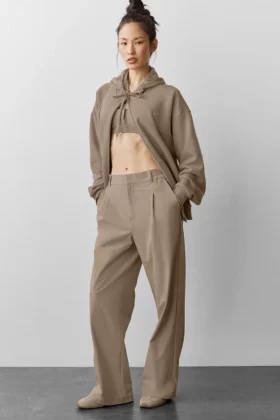 High-Waist Pursuit Pantolon (Normal) - Gravel