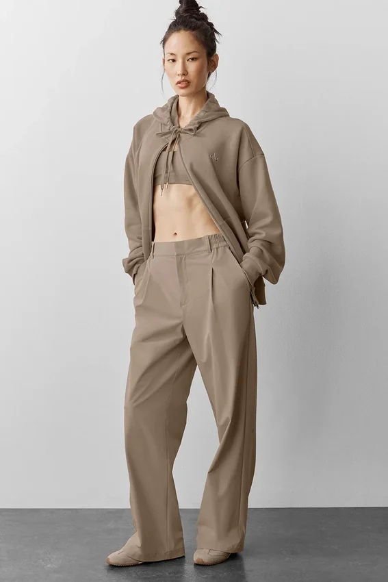 High-Waist Pursuit Pantolon (Normal) - Gravel