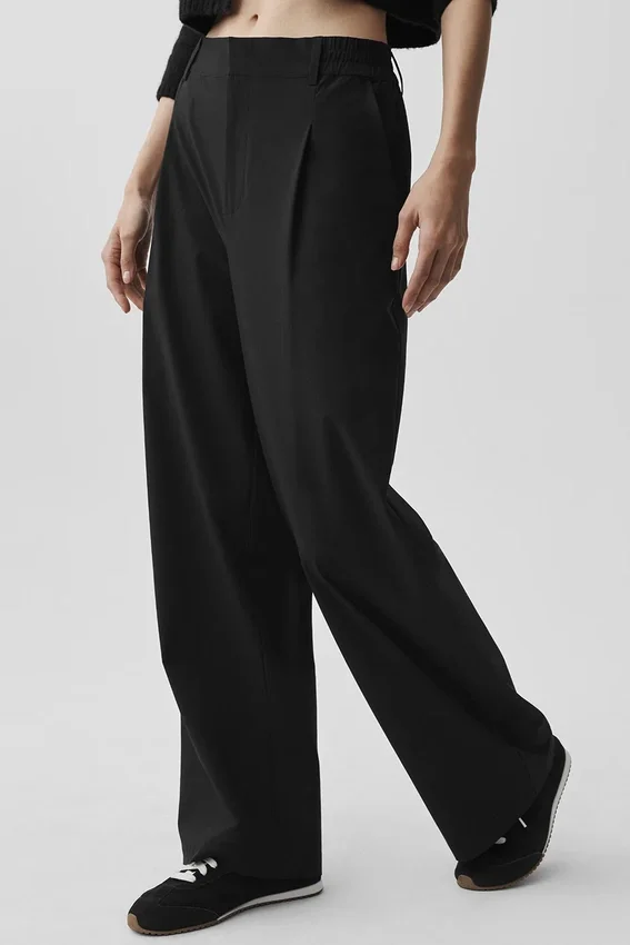 High-Waist Pursuit Pantolon (Normal Kesim) - Siyah