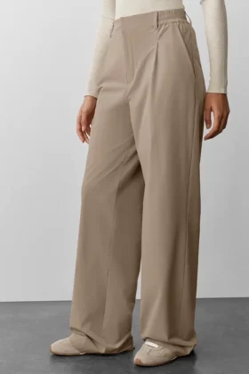 High-Waist Pursuit Pantolon (Uzun) - Gravel
