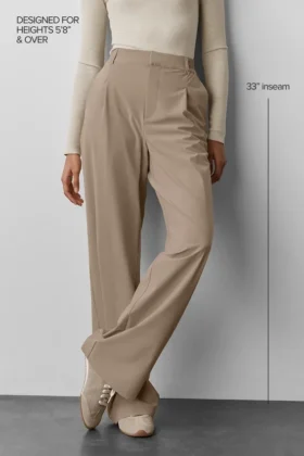 High-Waist Pursuit Pantolon (Uzun) – Gravel