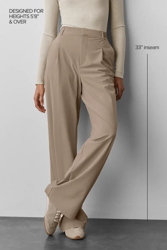 High-Waist Pursuit Pantolon (Uzun) - Gravel