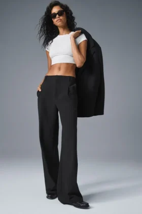 High-Waist Pursuit Pantolon (Uzun) - Siyah