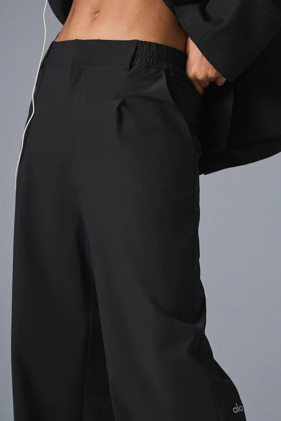 High-Waist Pursuit Pantolon (Uzun) - Siyah