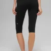 High-Waist Race Pace Kapri - Siyah/Beyaz
