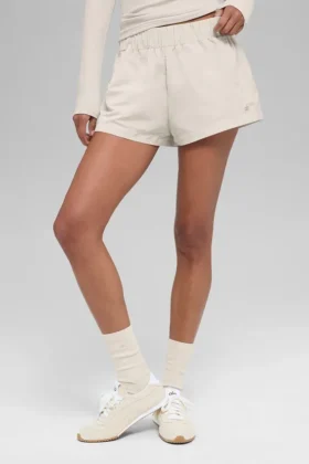 High-Waist Socialite Şort - Kemik Rengi
