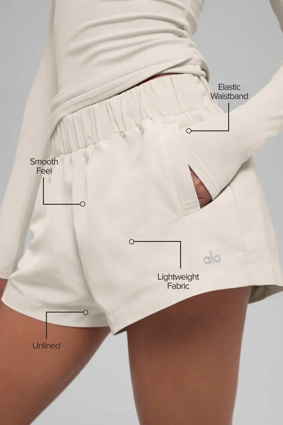 High-Waist Socialite Şort - Kemik Rengi