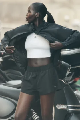 High-Waist Socialite Şort - Siyah