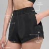 High-Waist Socialite Şort - Siyah