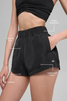 High-Waist Socialite Şort – Siyah