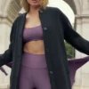 Çift Yüzlü Yün City Girl Uzun Palto - Siyah