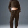 Kablo Örgü Kısa Winter Bliss Balıkçı Yaka Uzun Kollu - Espresso